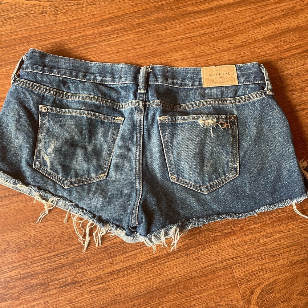 Gilly Hicks Distressed Blue Jean Shorts